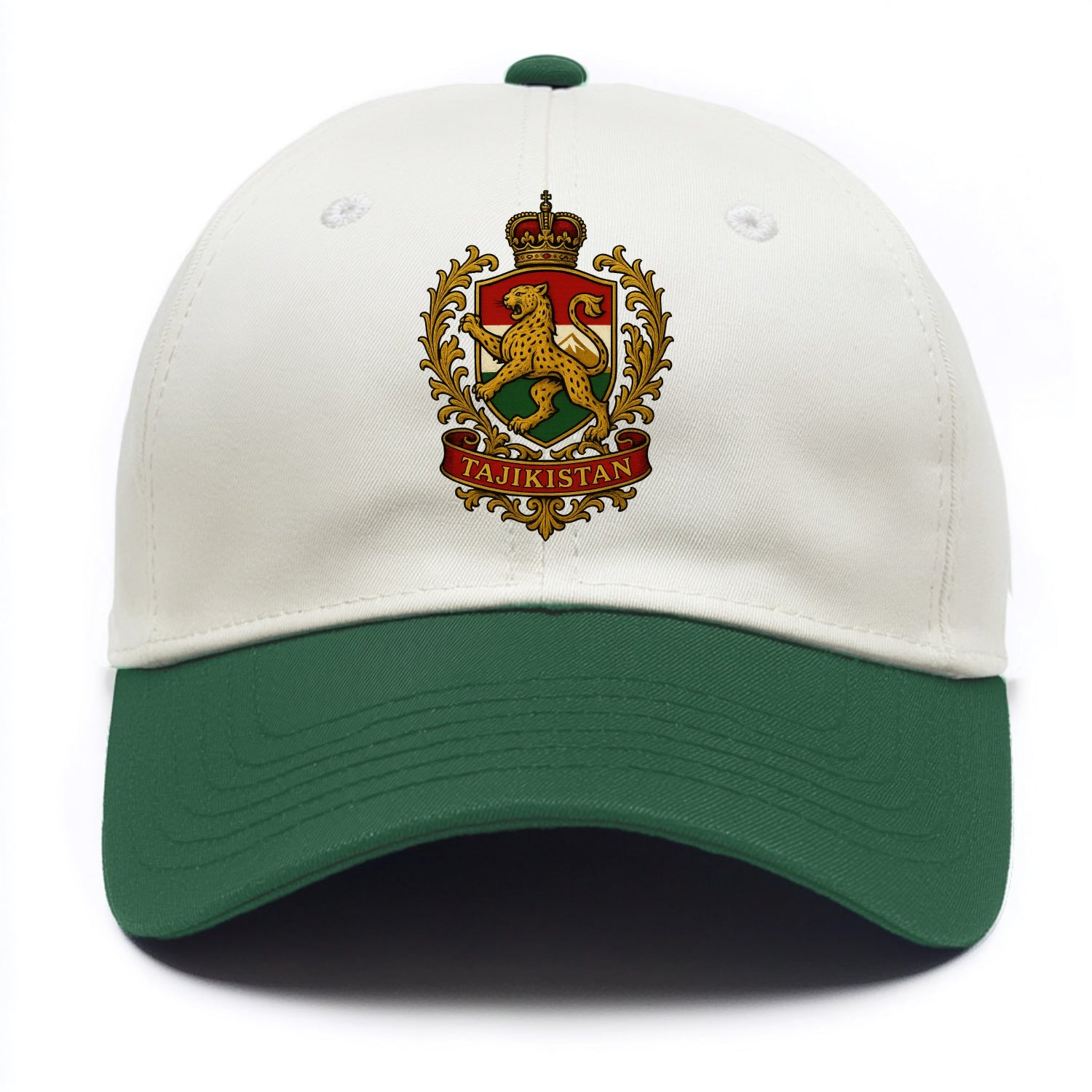 Tajikistan Heritage Badge  - Two Tone Cap - Green