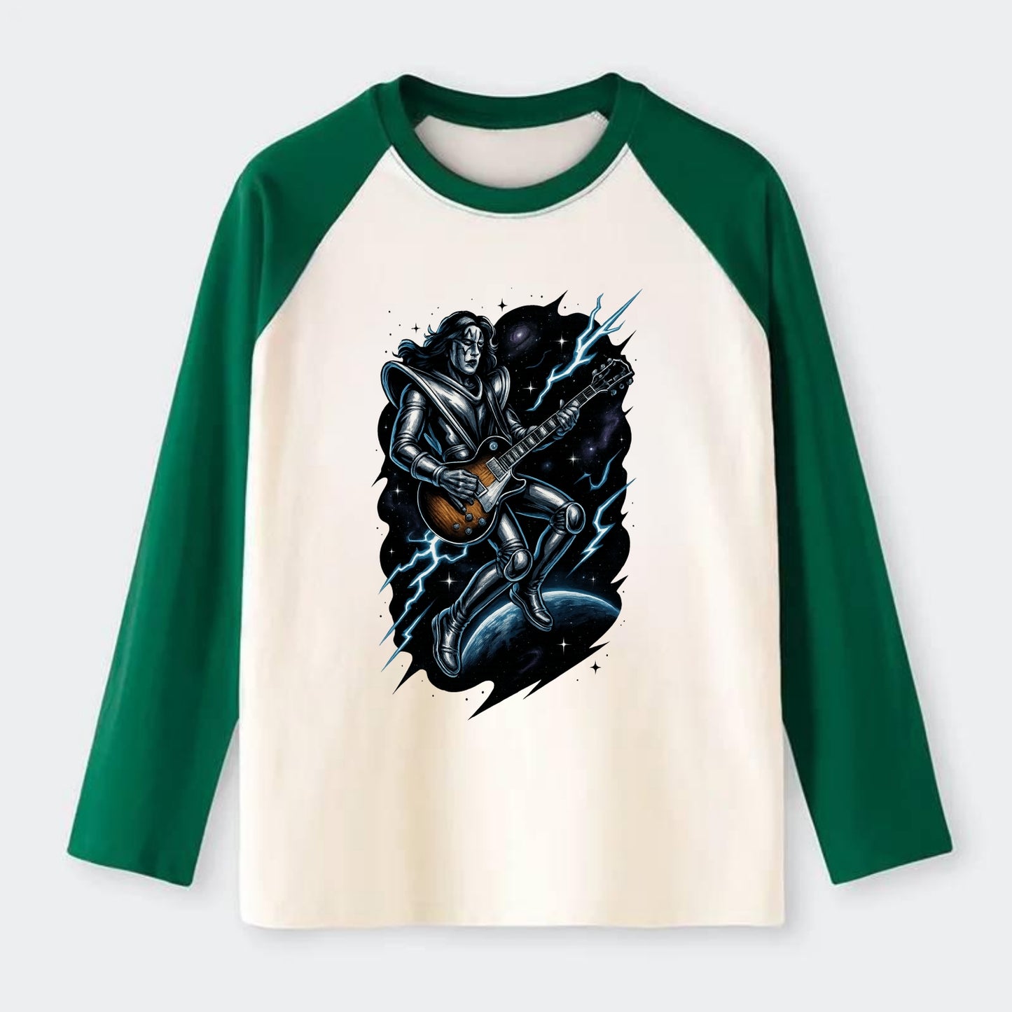 Ace in Zero Gravity - Raglan Long Sleeve T-Shirt - Green