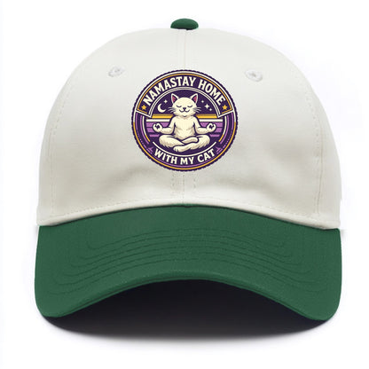Zen Feline Retreat - Two Tone Cap - Green