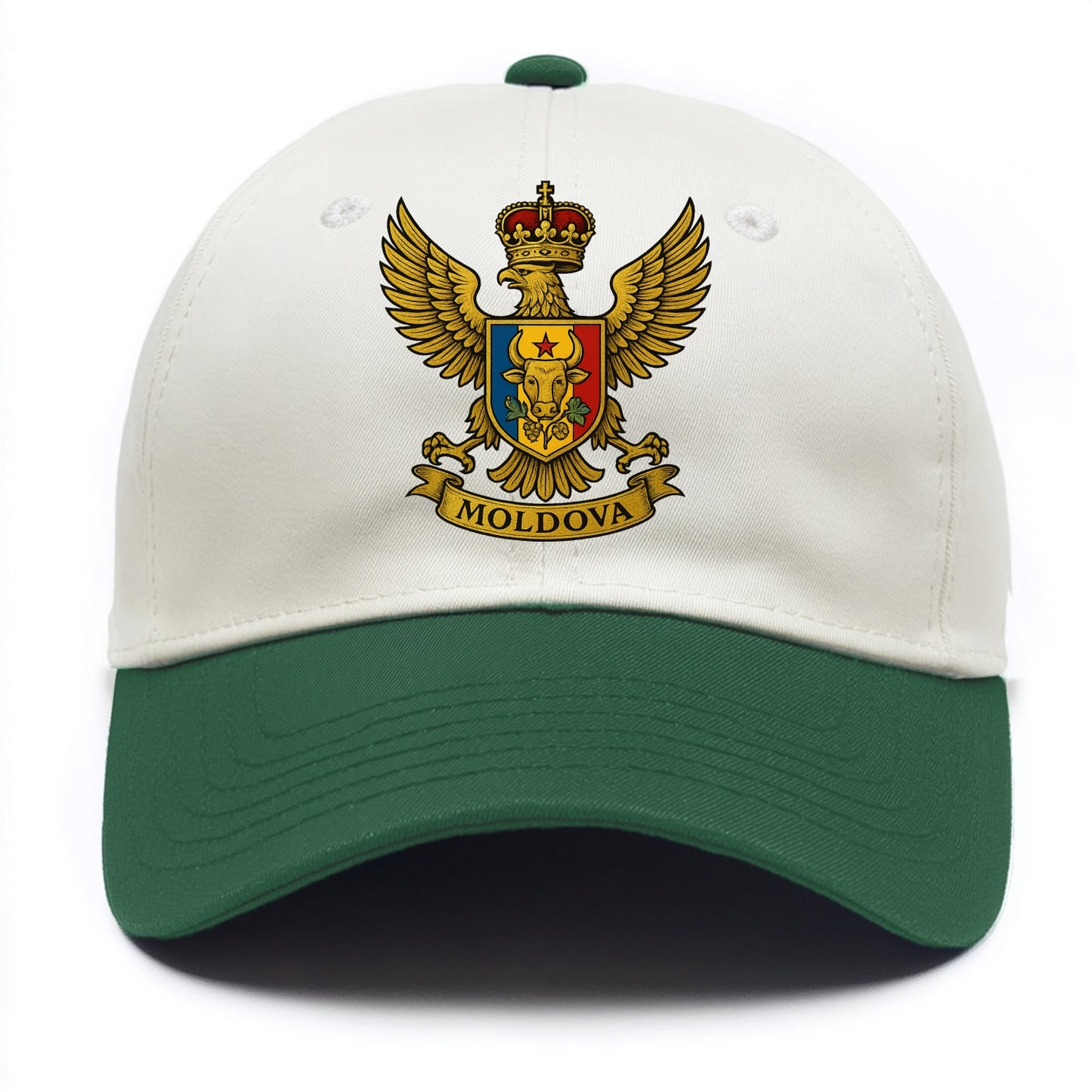 Moldova Heritage Badge  - Two Tone Cap - Green