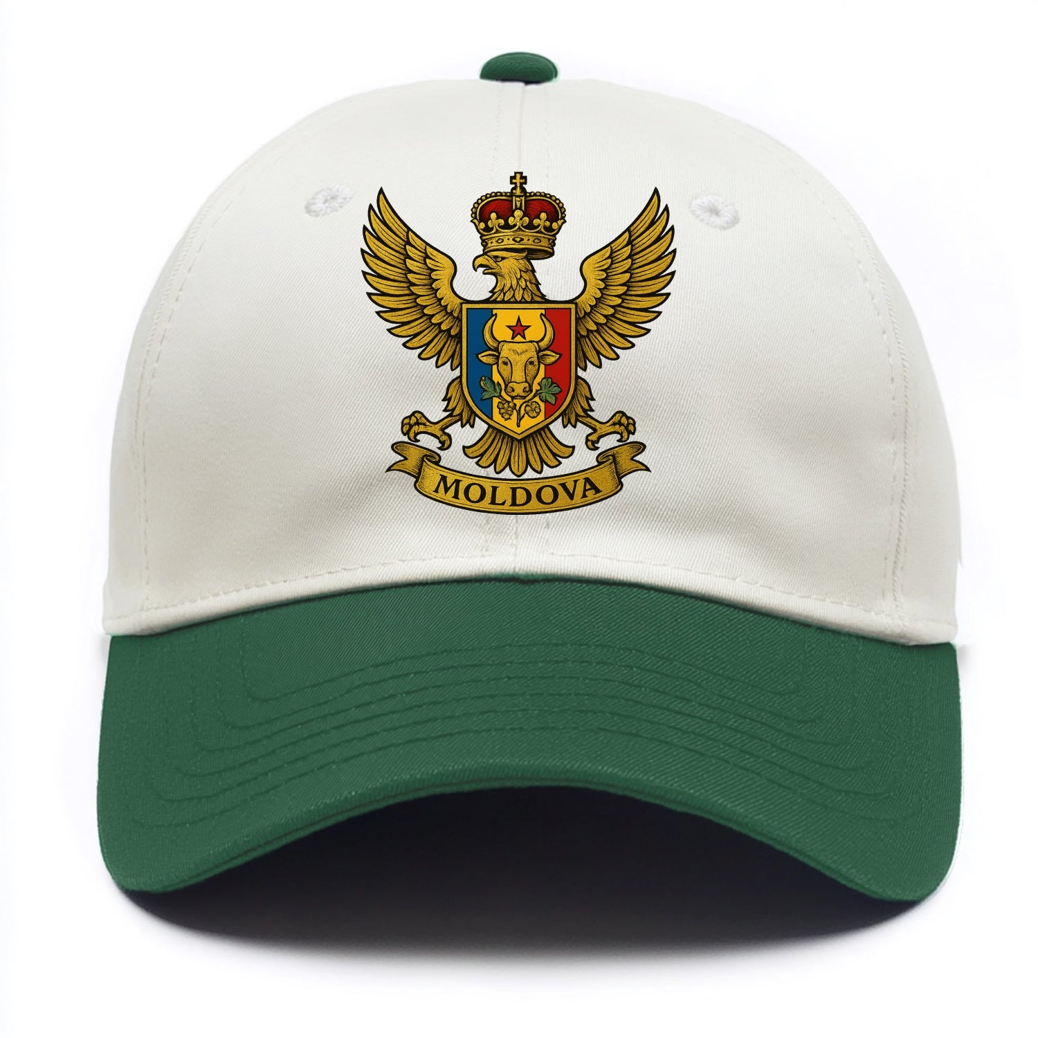 Moldova Heritage Badge  - Two Tone Cap - Green