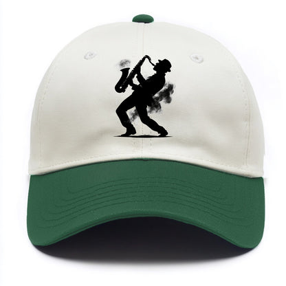 Saxophonist playing jazz in smoky room - Two Tone Cap - Green