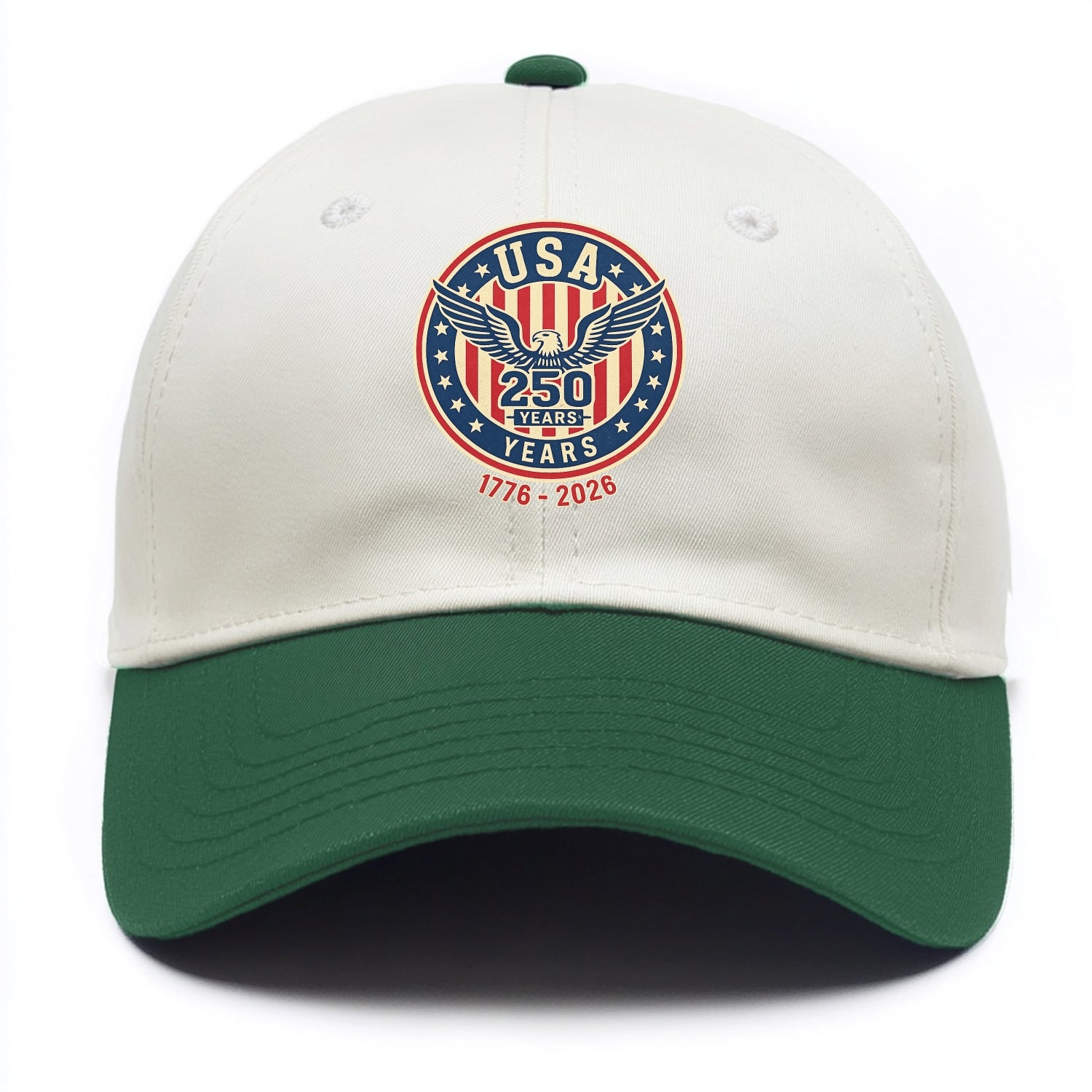Usa 250 Years Eagle Seal - Two Tone Cap - Green