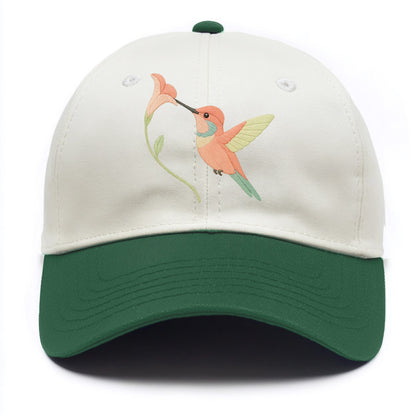 Coral Hummingbird - Two Tone Cap - Green