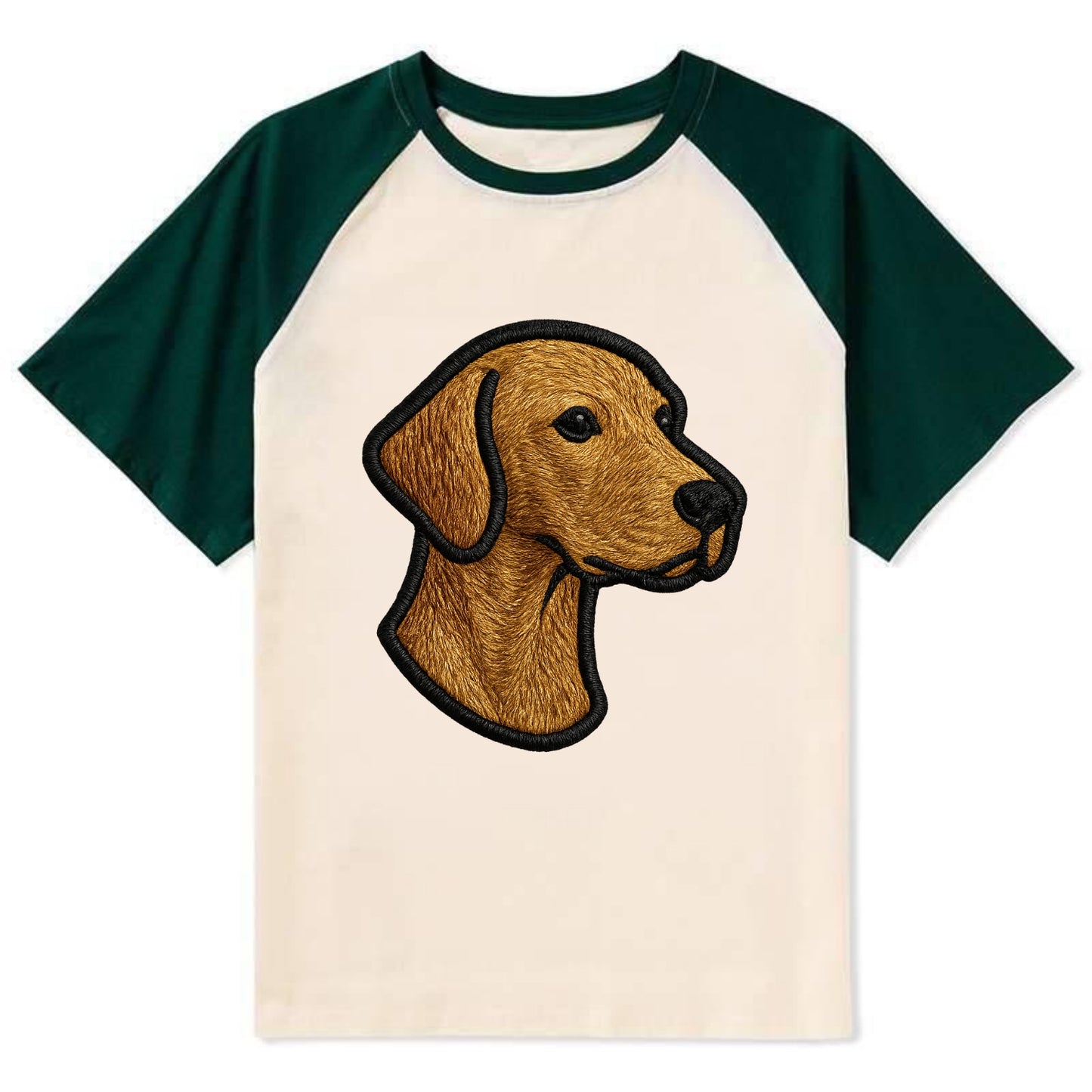 Vizsla - Modern noble design with bold b - Contrast Raglan T-shirt - Green