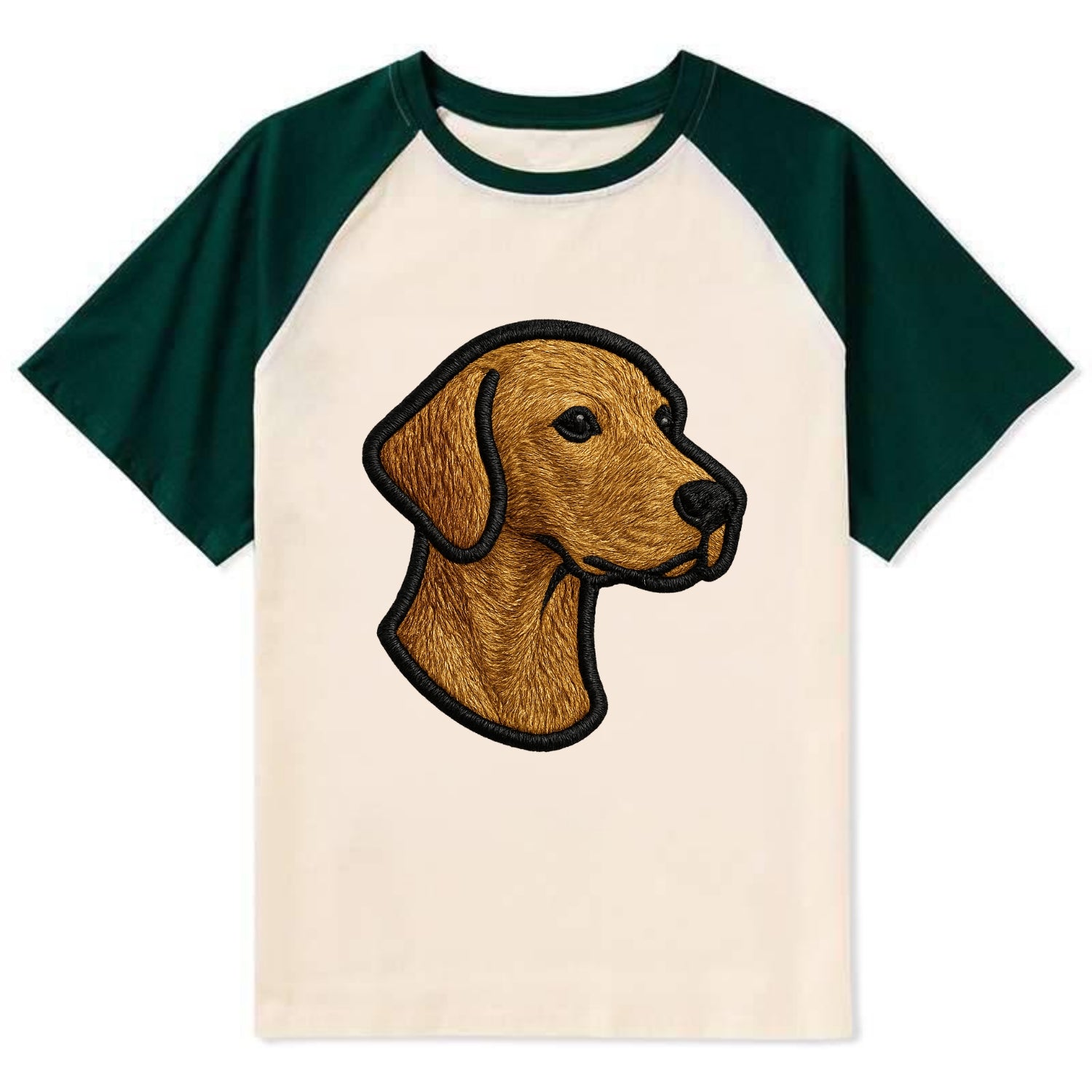 Vizsla - Modern noble design with bold b - Contrast Raglan T-shirt - Green