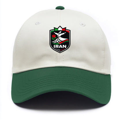 Iran Rumi Poetry Badge - Two Tone Cap - Green
