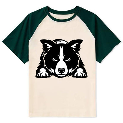 Focused Loyalty - Contrast Raglan T-shirt - Green