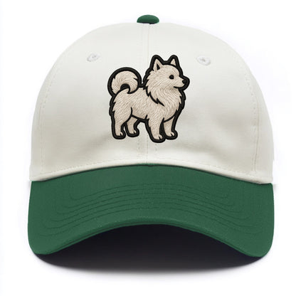 Japanese Spitz - Contemporary white spit - Two Tone Cap - Green