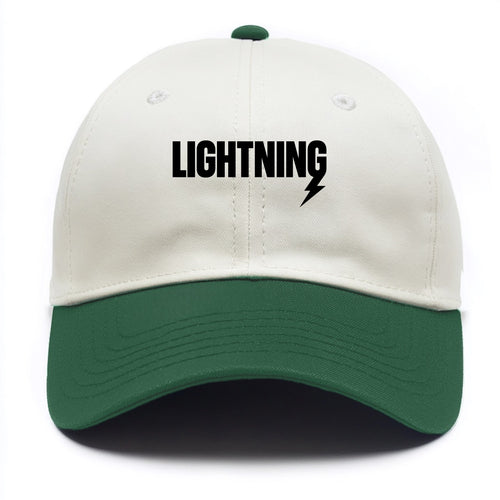 Bold typography design - LIGHTNING - fast, electric, striking - Two Tone Cap