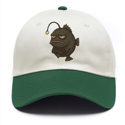 THE ANGLERFISH LURES DISAPPOINTMENT | Dark gray anglerfish with dim light - Two Tone Cap - Green