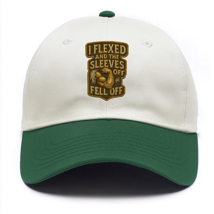 I Flexed and The Sleeves Fell Off  - Two Tone Cap - Green