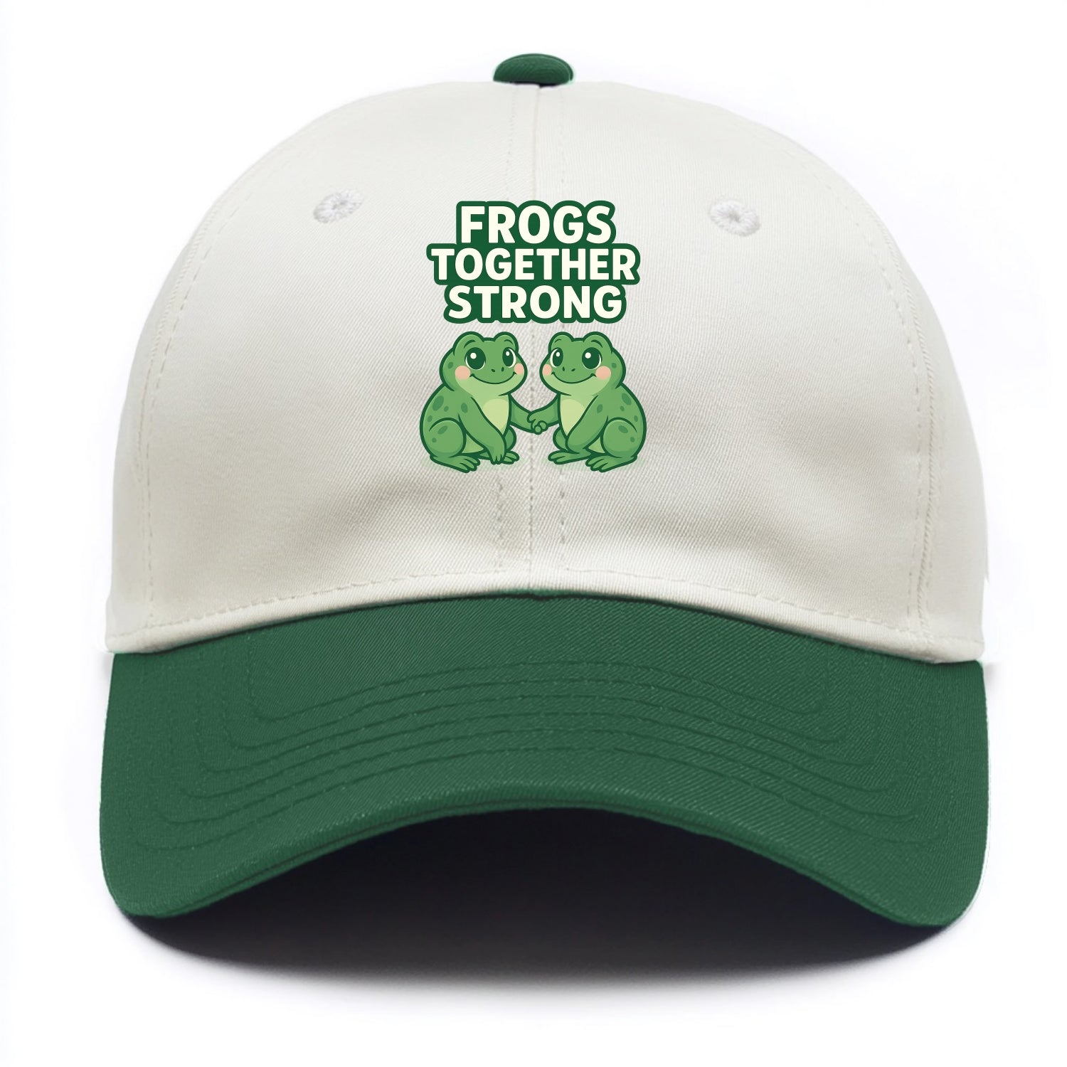 Frogs Together Strong 2 - Two Tone Cap - Green