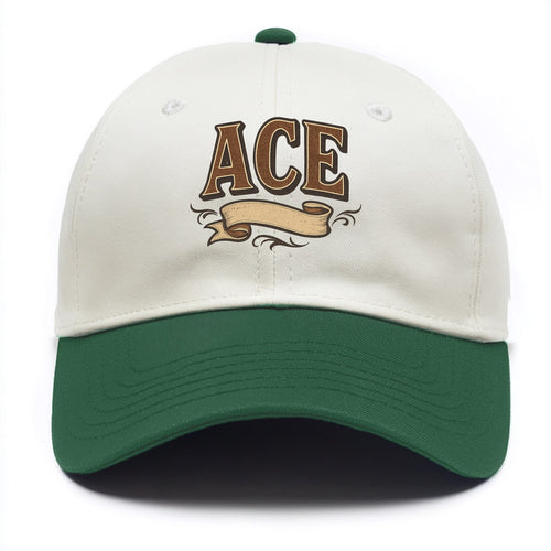Bold typography design - ACE - expert, the best at something - Two Tone Cap