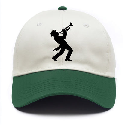 Trumpet player hitting high note - Two Tone Cap - Green