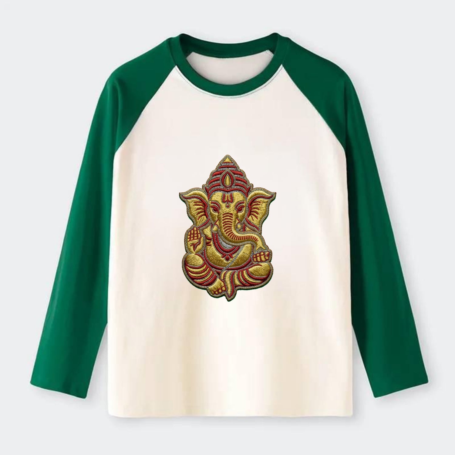 Ganesh - Raglan Long Sleeve T-Shirt - Green