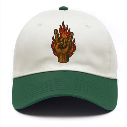 Devil Horns  - Two Tone Cap - Green