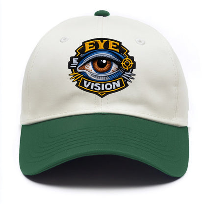 EYE VISION - anatomical eye in blue and brown , optometry - Two Tone Cap - Green