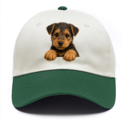 Airedale Terrier  - Two Tone Cap - Green