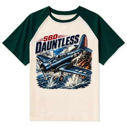 Sbd Dauntless - Contrast Raglan T-shirt - Green