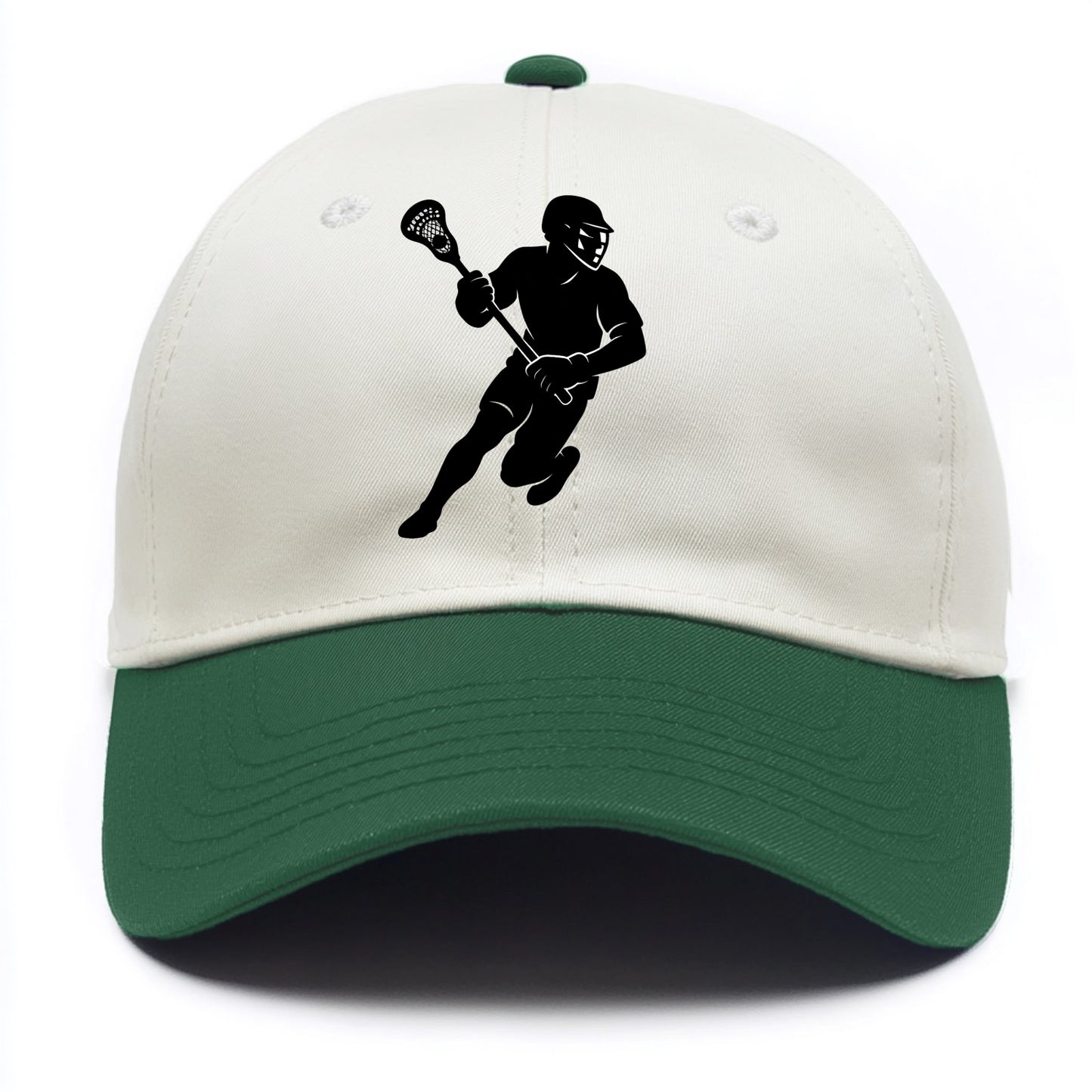 Lacrosse player cradling stick - Two Tone Cap - Green