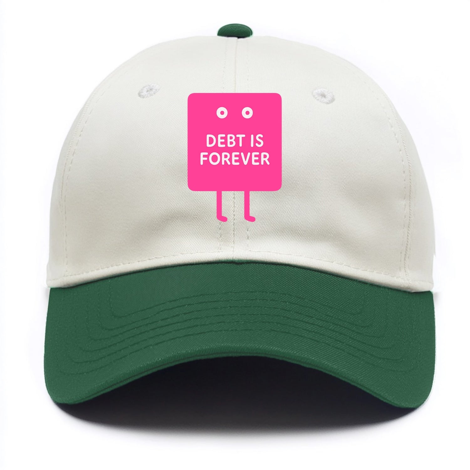 DEBT IS FOREVER | Immortal credit card - Two Tone Cap - Green
