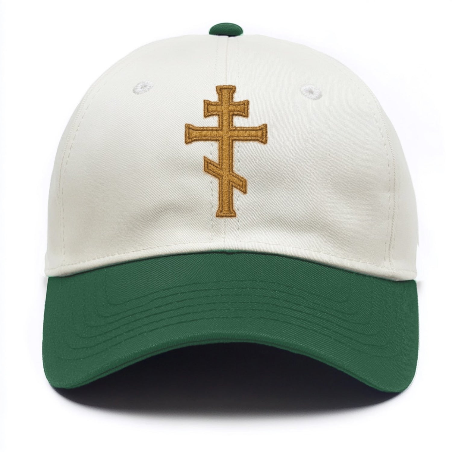 Orthodox Cross  - Two Tone Cap - Green