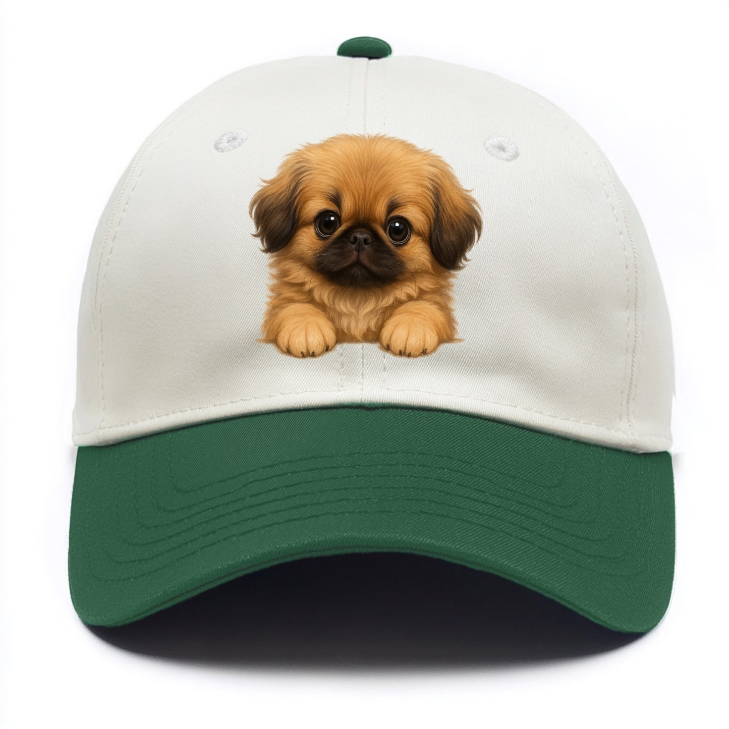 Pekingese  - Two Tone Cap - Green