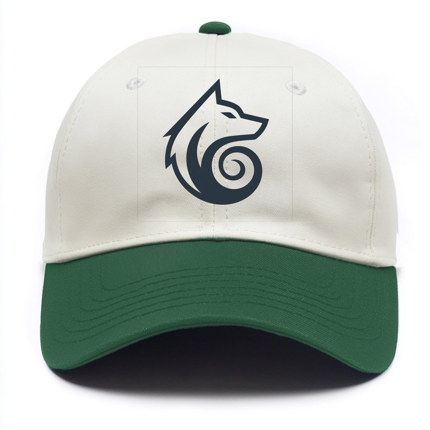 Wind Wolf Spiral  - Two Tone Cap - Green