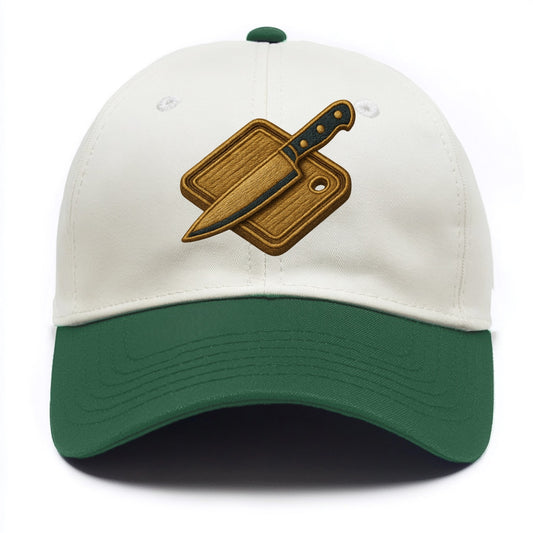 Chef knife with cutting board - culinary enthusiast - Two Tone Cap - Green