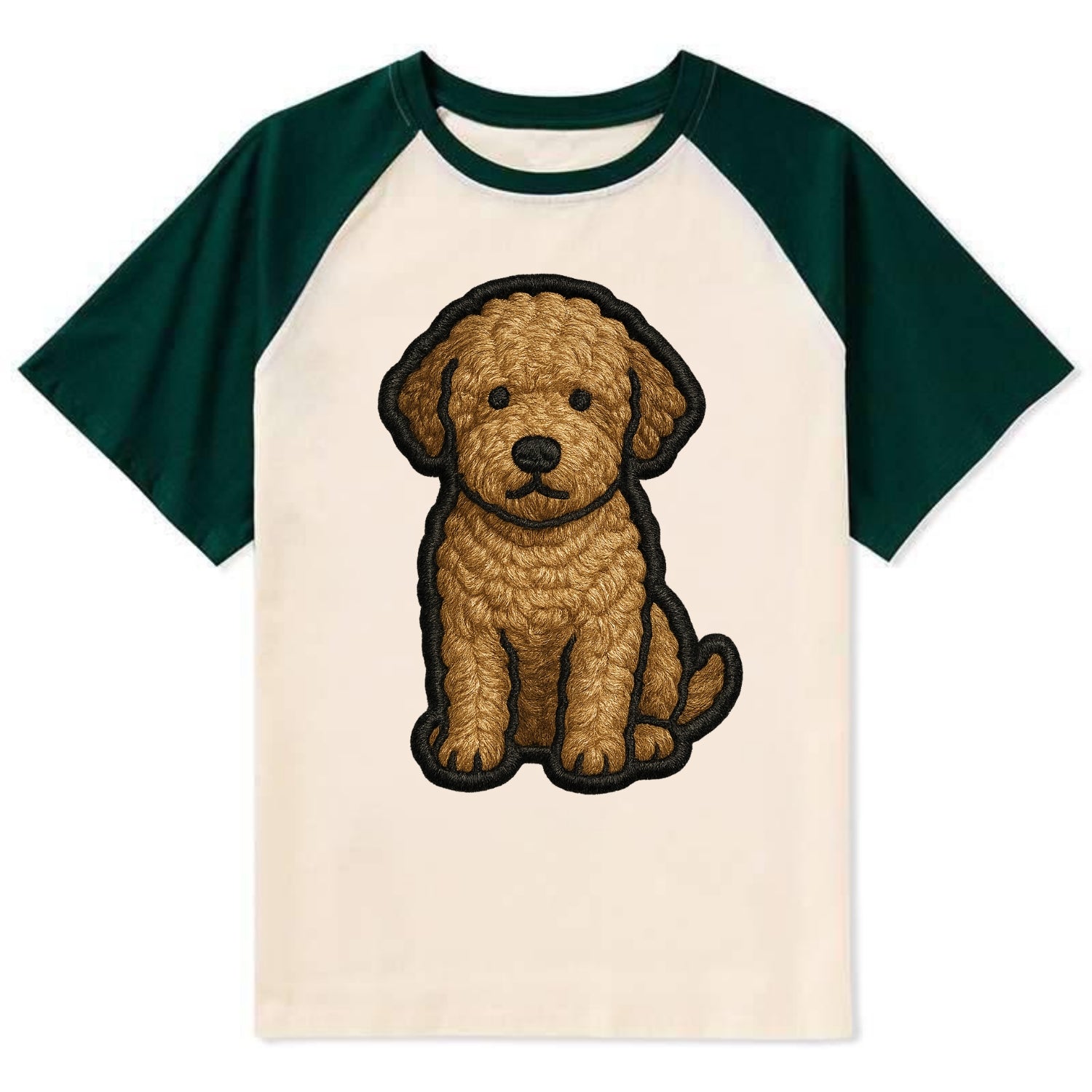Lagotto Romagnolo - Modern truffle hunte - Contrast Raglan T-shirt - Green