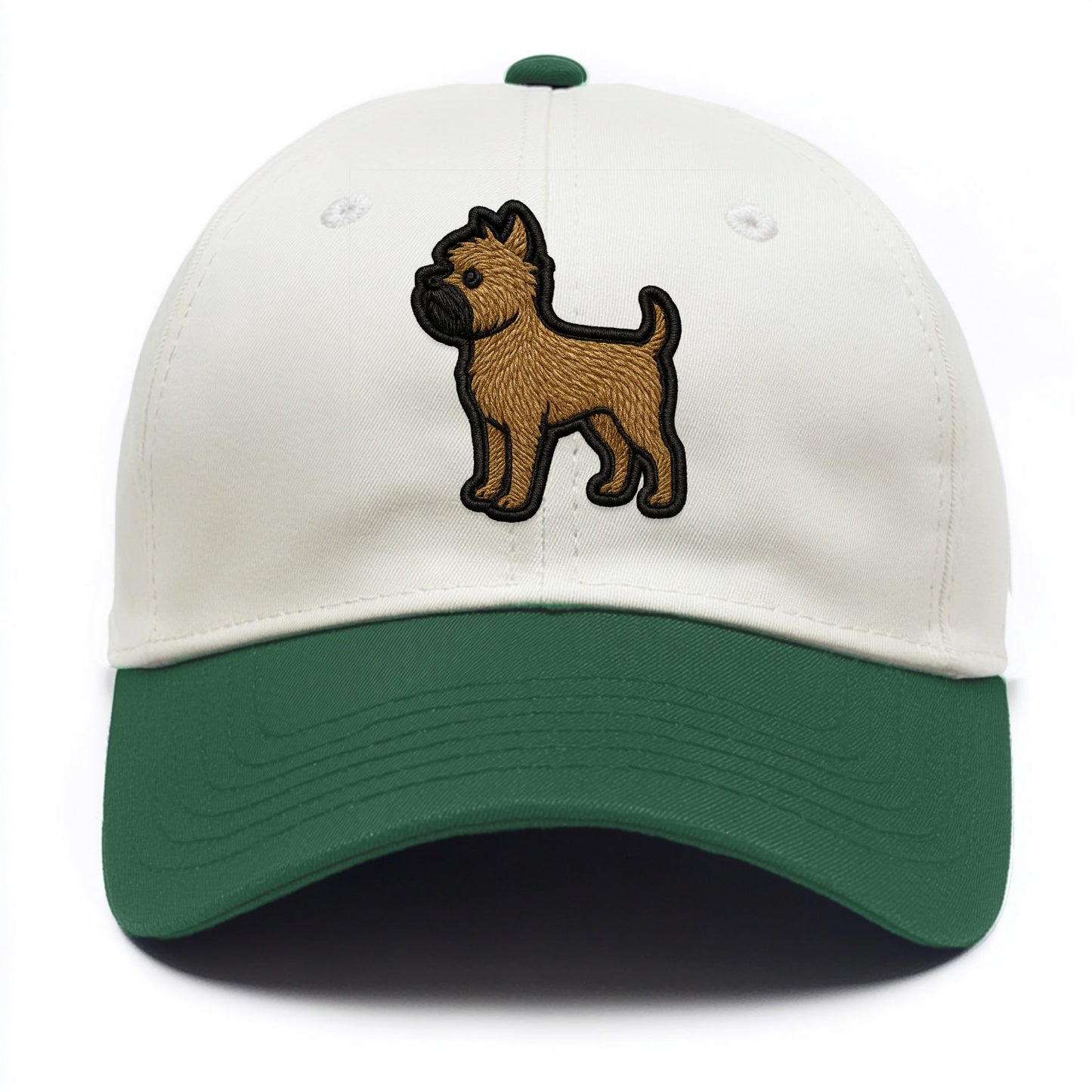 Affenpinscher - Contemporary wiry design - Two Tone Cap - Green