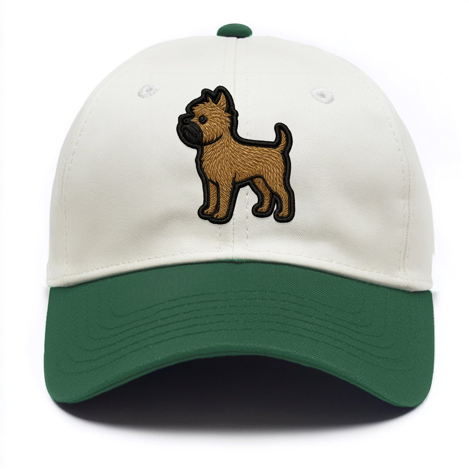 Affenpinscher - Contemporary wiry design - Two Tone Cap - Green