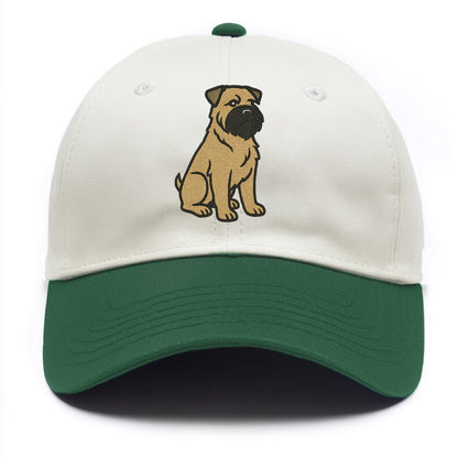 Bouvier des Flandres - Fawn rough coat embroidered design - Two Tone Cap - Green