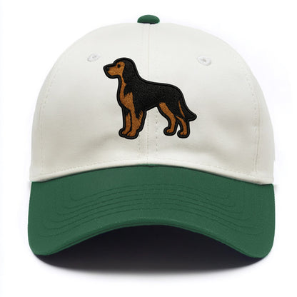 Gordon Setter - Modern setter silhouette - Two Tone Cap - Green