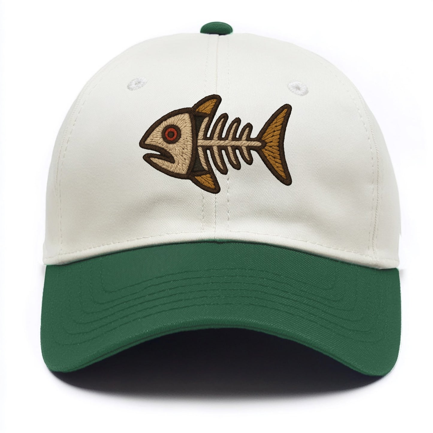 Fish Skeleton  - Two Tone Cap - Green