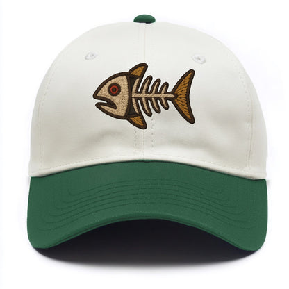 Fish Skeleton  - Two Tone Cap - Green