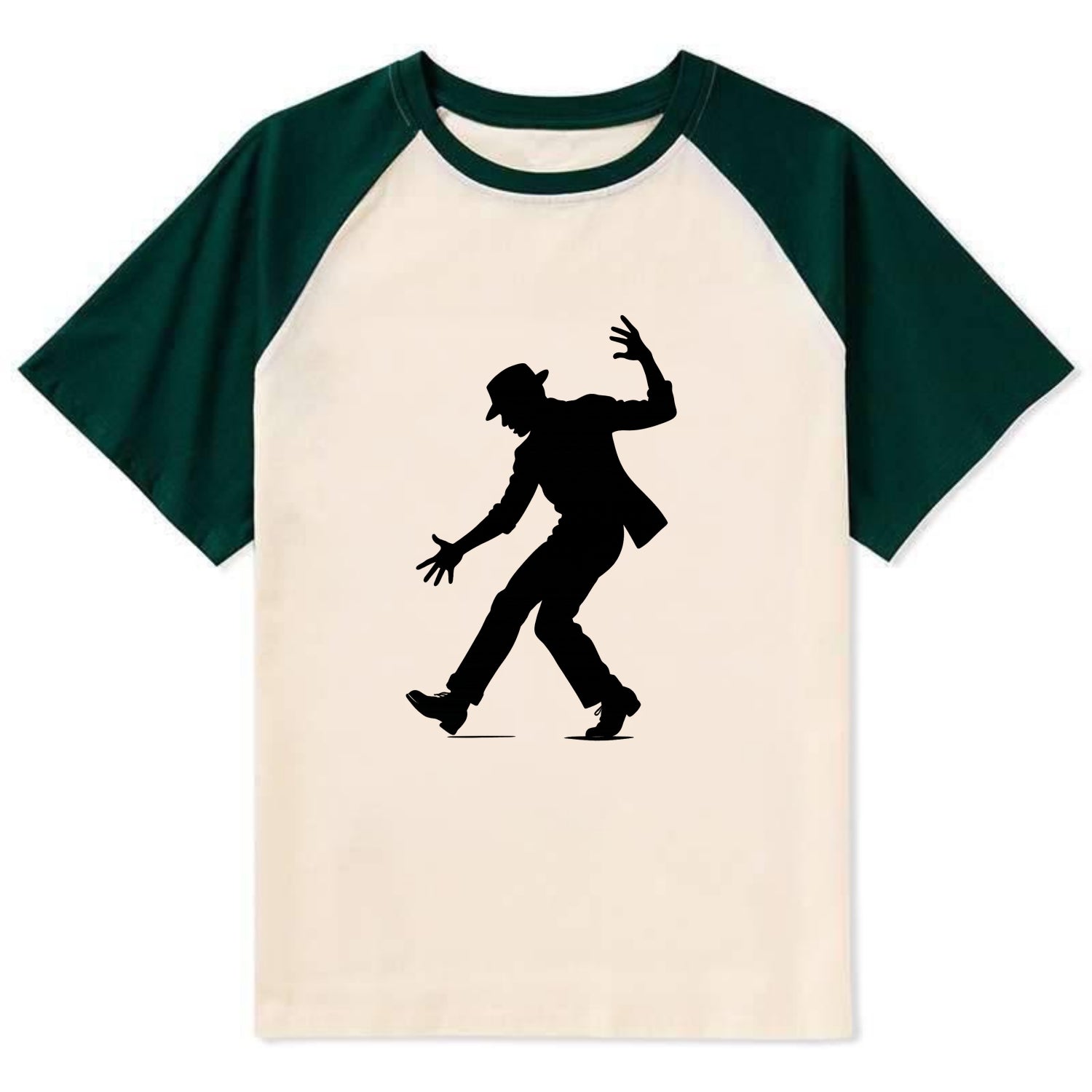 Tap dancer dramatic step - Contrast Raglan T-shirt - Green