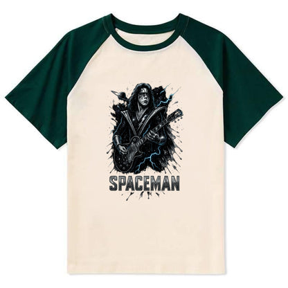 Silver Splash - Contrast Raglan T-shirt - Green