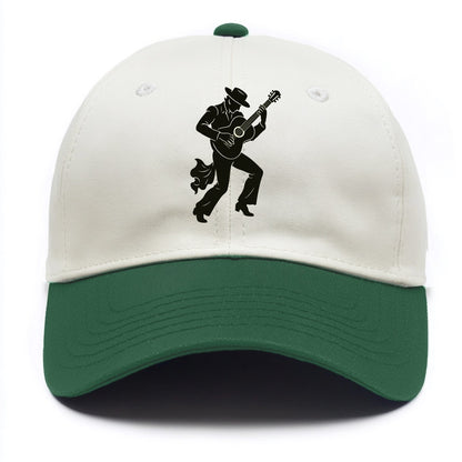 Flamenco guitarist dramatic pose - Two Tone Cap - Green