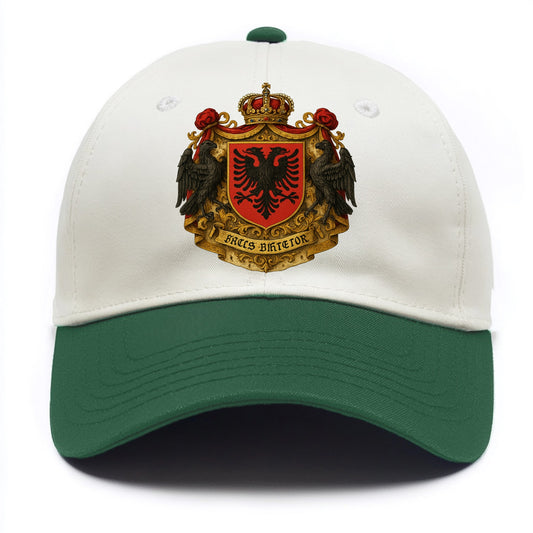 Albania Double Eagle Emblem  - Two Tone Cap - Green