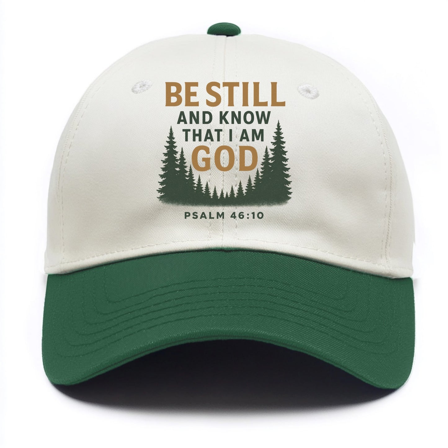 Psalm 46:10 Forest - Two Tone Cap - Green