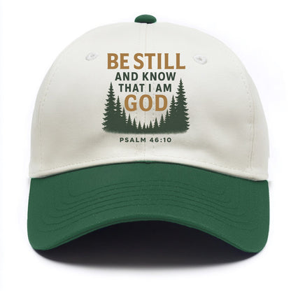 Psalm 46:10 Forest - Two Tone Cap - Green
