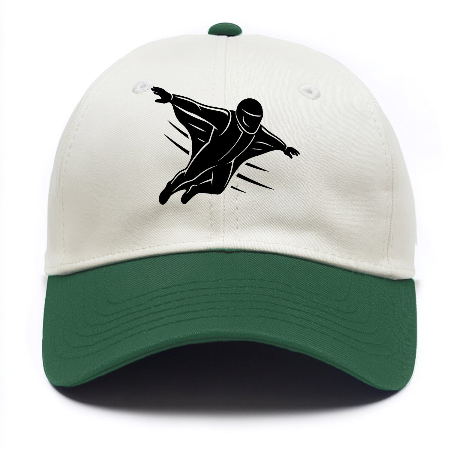 Wingsuit flyer gliding - Two Tone Cap - Green