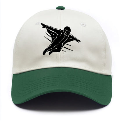 Wingsuit flyer gliding - Two Tone Cap - Green