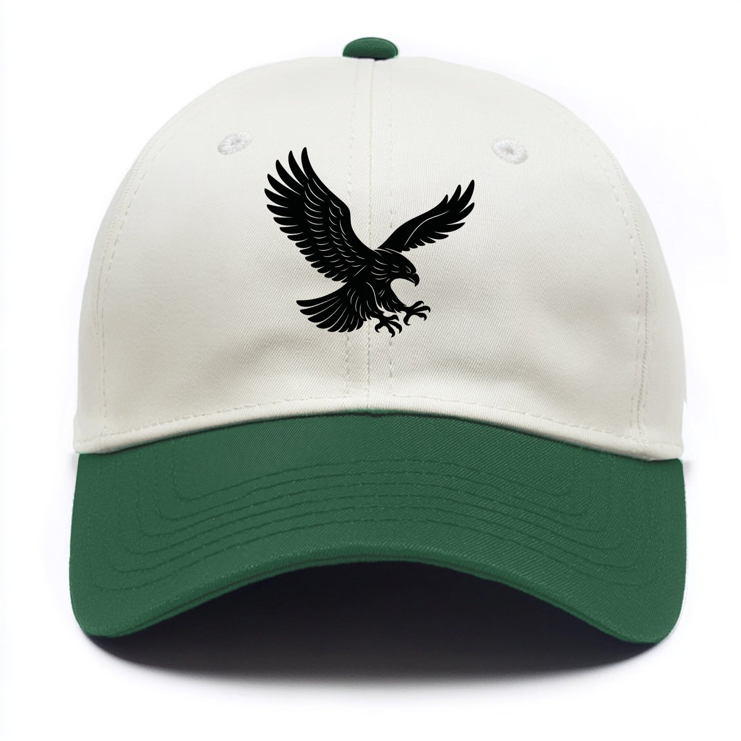 Eagle soaring with wings spread - Two Tone Cap - Green