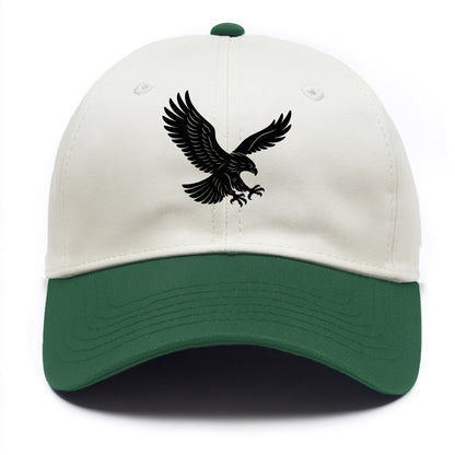 Eagle soaring with wings spread - Two Tone Cap - Green