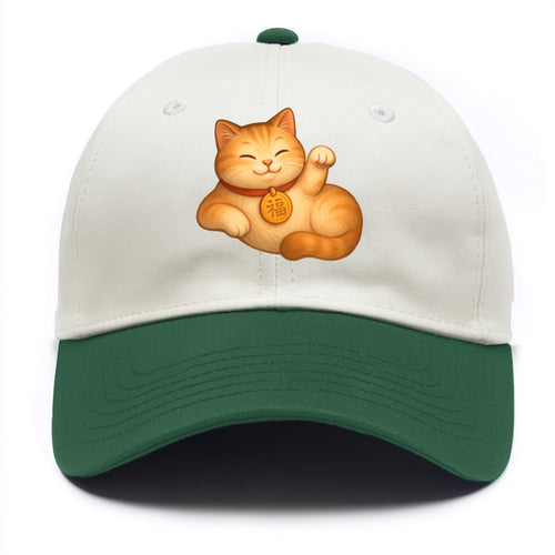 Maneki Neko Pose - Two Tone Cap