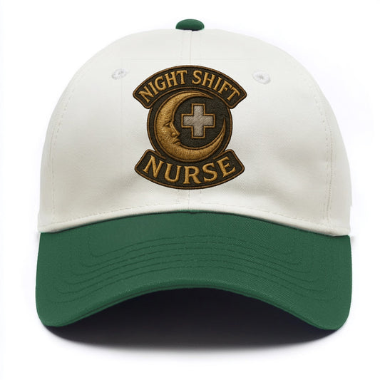 Night Shift Nurse  - Two Tone Cap - Green