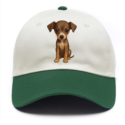 Baby Italian Greyhound Puppy - sleek tiny body, long legs, gentle eyes, - Two Tone Cap - Green